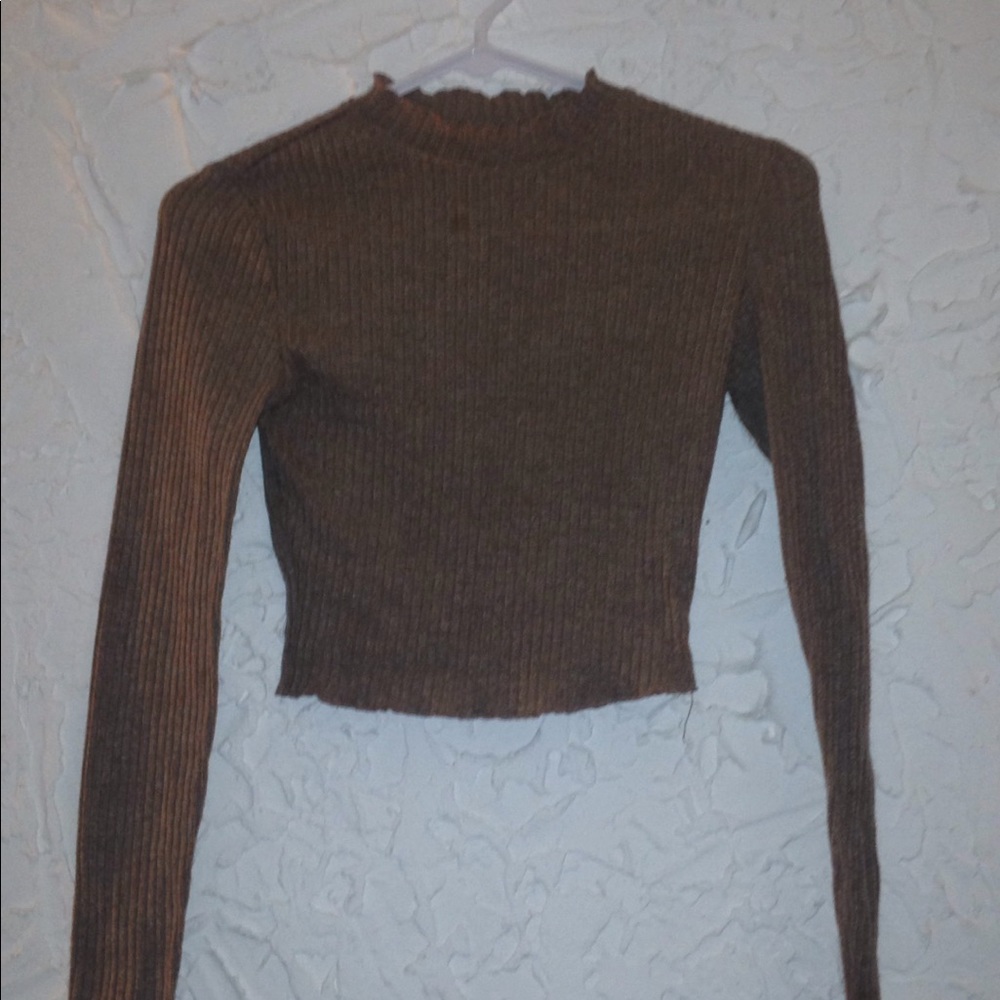 Tan/beige colored crop top